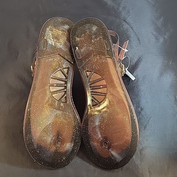 BRAND NEW JUICY COUTURE ANKLE STRAP SPARKLY THONG SANDAL - Picture 10 of 14